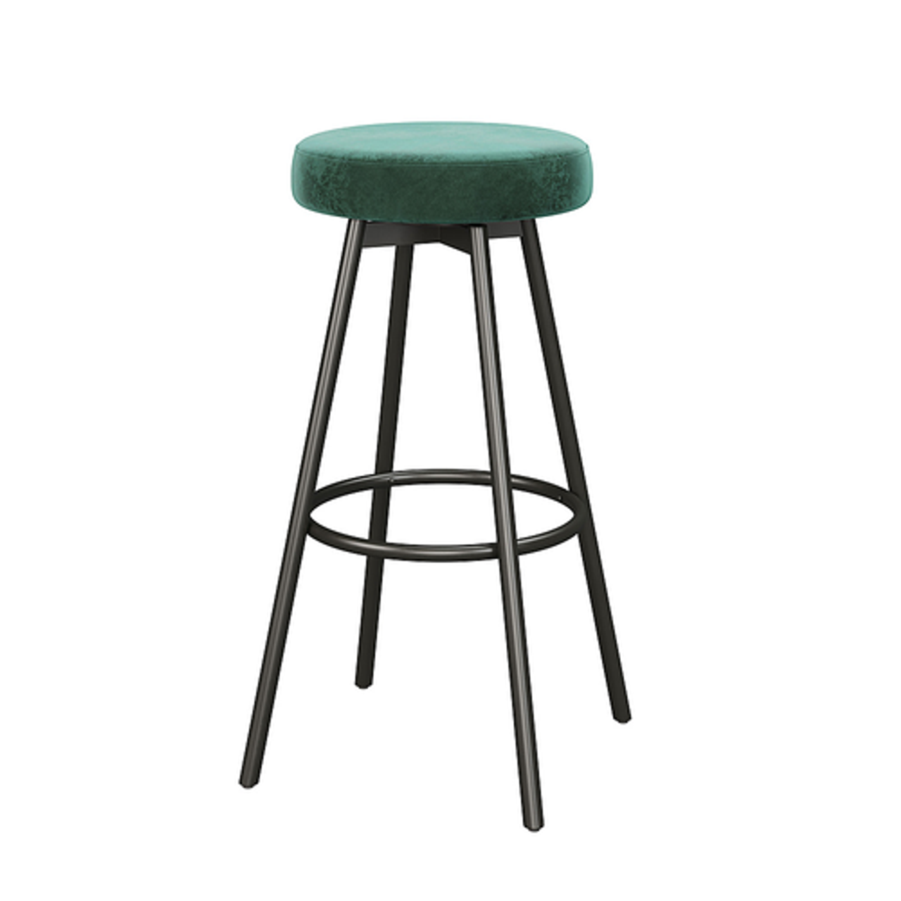 Walker Edison - 2-Piece Transitional Glam Swivel-Seat Barstool Set - Emerald