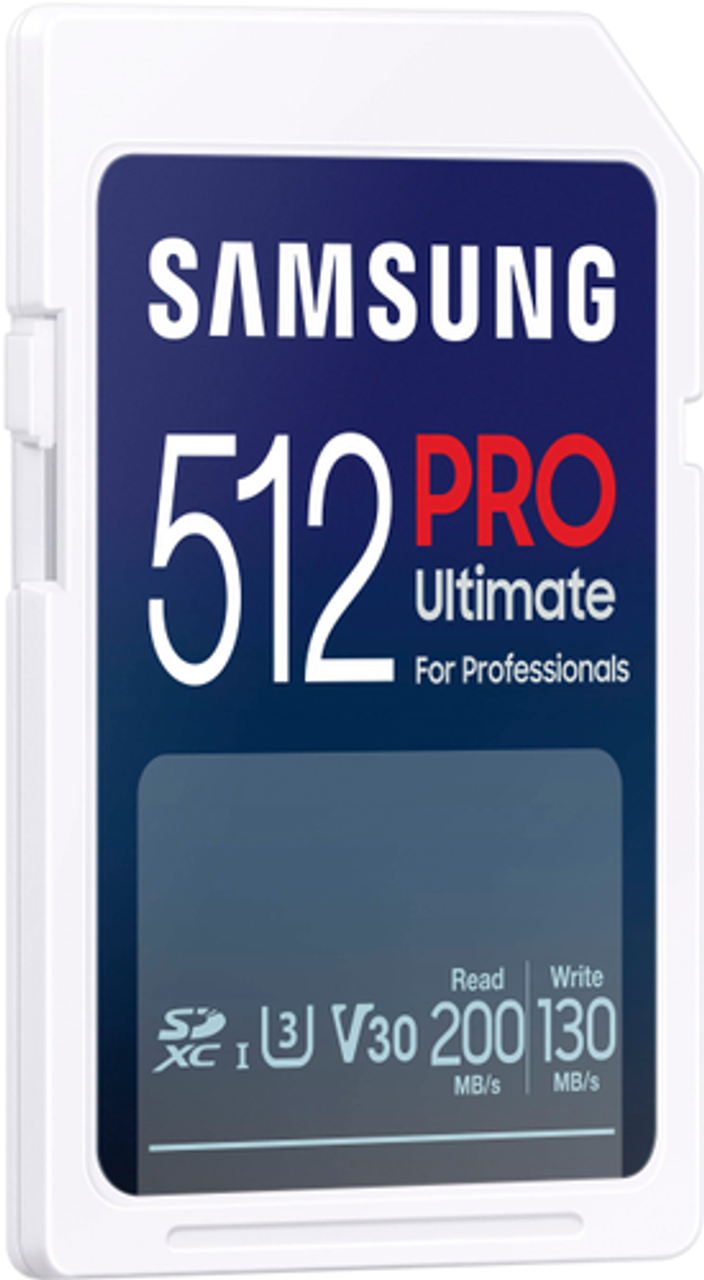 Samsung - PRO Ultimate Full Size 512GB SDXC Memory Card, Up to 200 MB/s, UHS I, C10, U3, V30, A2 (MB