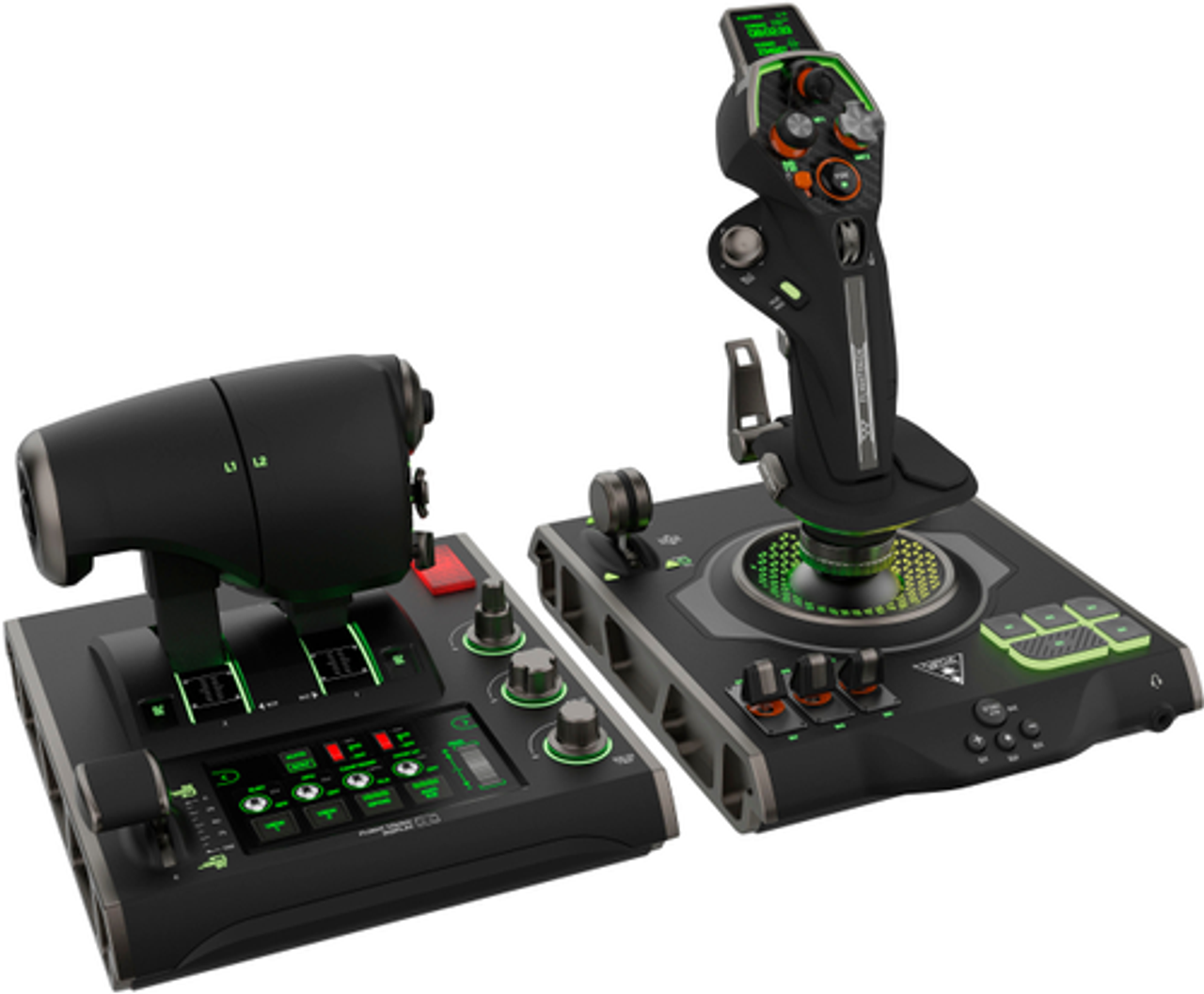 Turtle Beach VelocityOne Flightdeck Universal HOTAS Simulation System Joystick & Throttle for Windows 10 & 11 PCs - Black