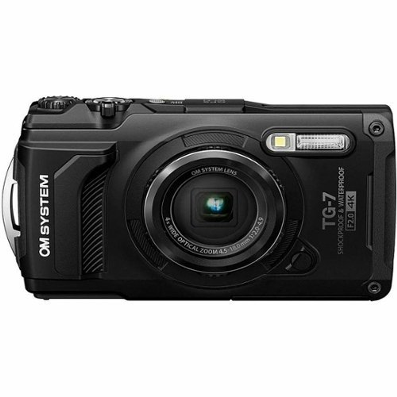 Olympus - OM SYSTEM TG-7 4K Video 12 Megapixel Waterproof Compact Camera - Black