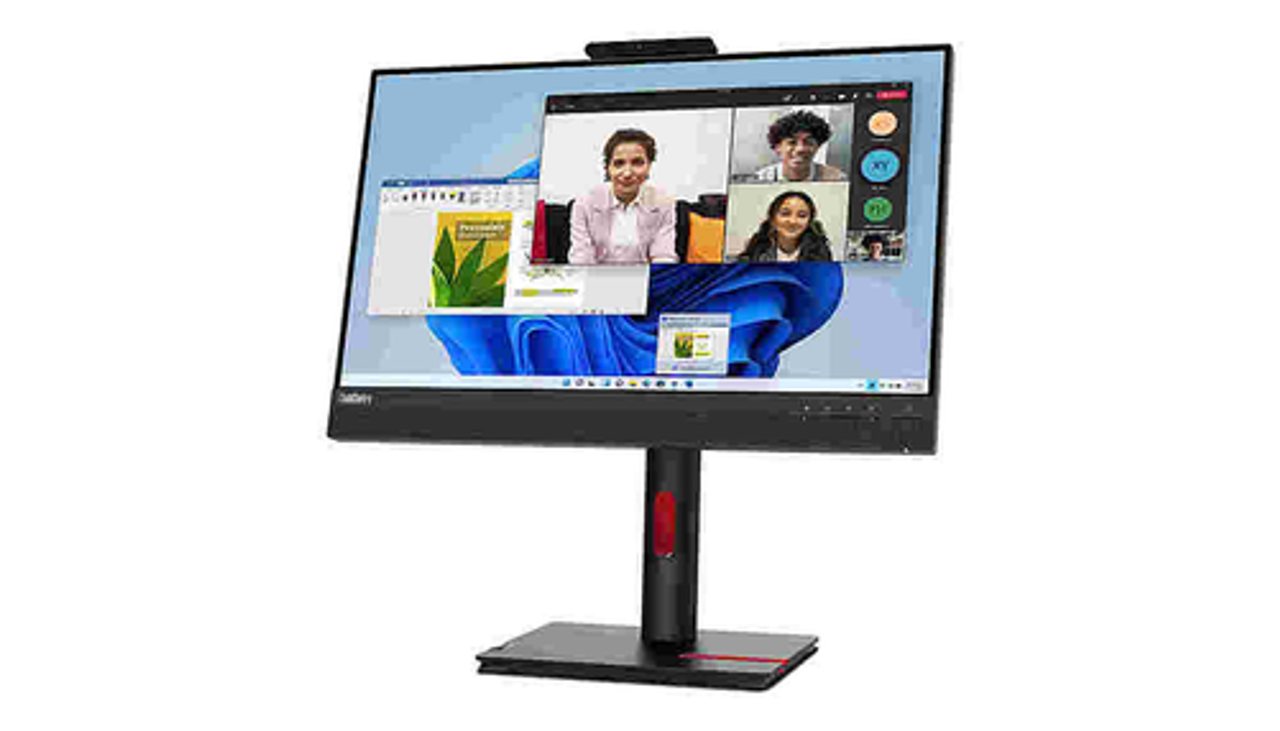 Lenovo - ThinkCenter 23.8" Tiny-In-One 24 Gen 5 NonTouch FHD Dual Port HDMI Monitor (HDMI, USB) - Black