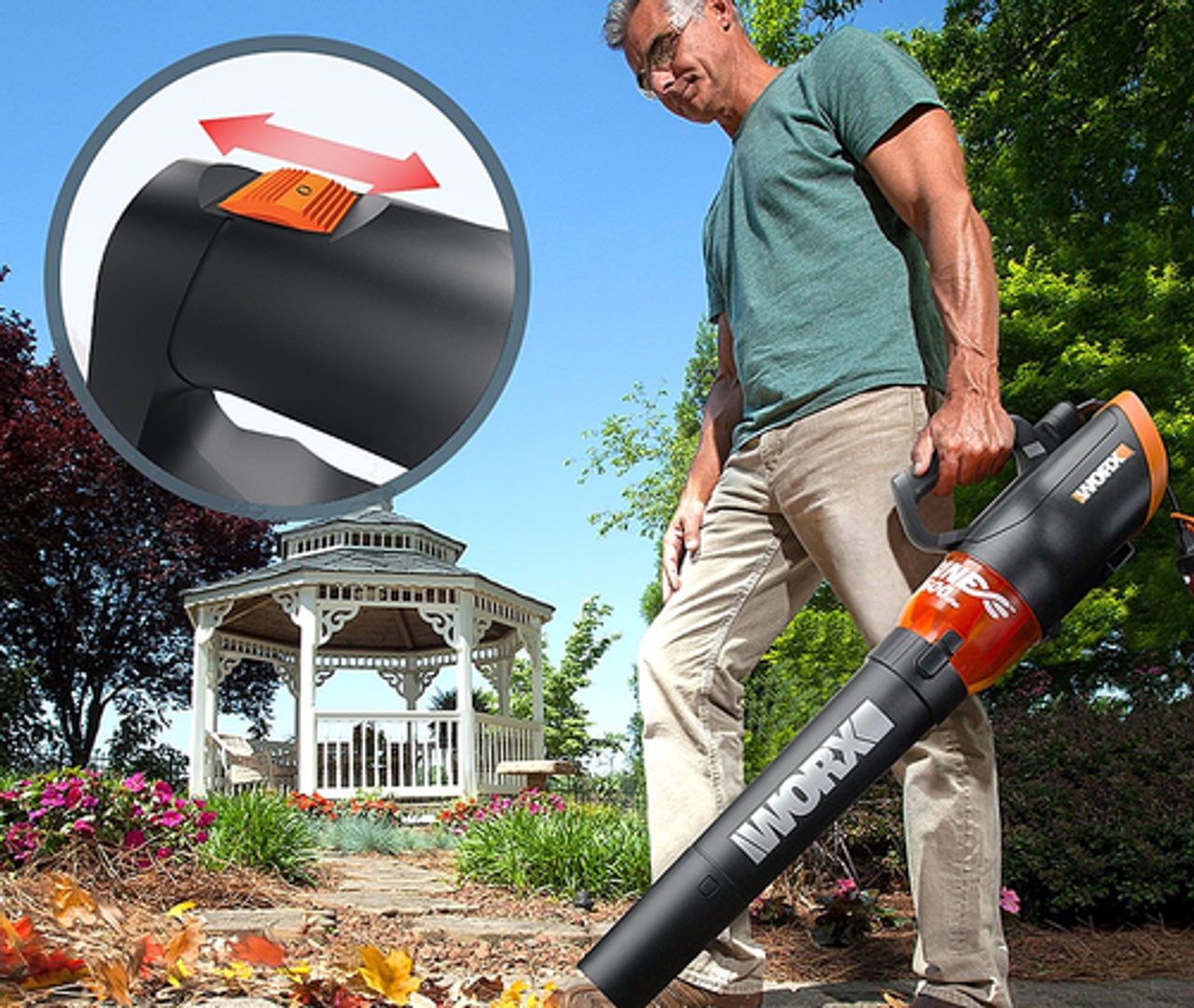 WORX - 12 Amp TURBINE 600 Electric Leaf Blower - Black