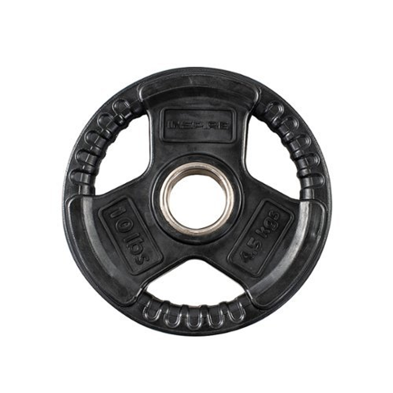 Inspire Fitness 10 LB Rubber Olympic Weight Plate - Black