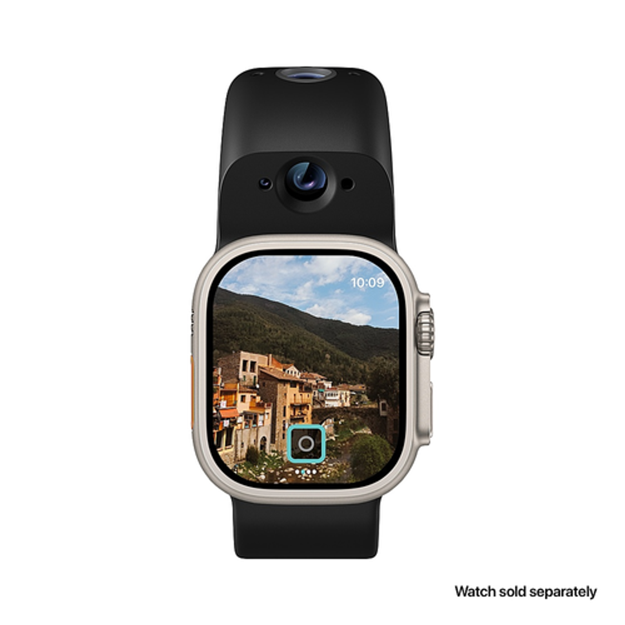 Wristcam - Camera Band Medium/Large (Fits 42-49mm) for Apple Watch Ultra, Series 9, Series 8 , Series SE - Black