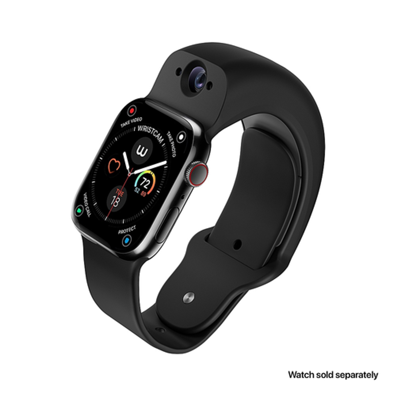 Wristcam - Camera Band Small/Medium (Fits 38-41mm) for Apple Watch Ultra, Series 9, Series 8 , Series SE - Black