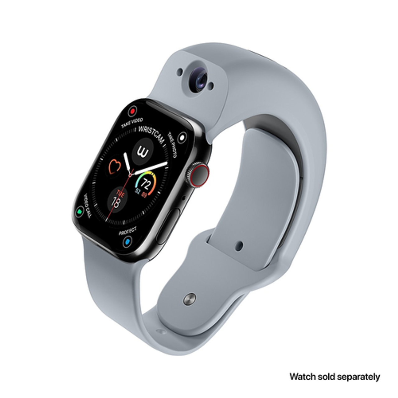 Wristcam - Camera Band Small/Medium (Fits 38-41mm) for Apple Watch Ultra, Series 9, Series 8 , Series SE - Gray