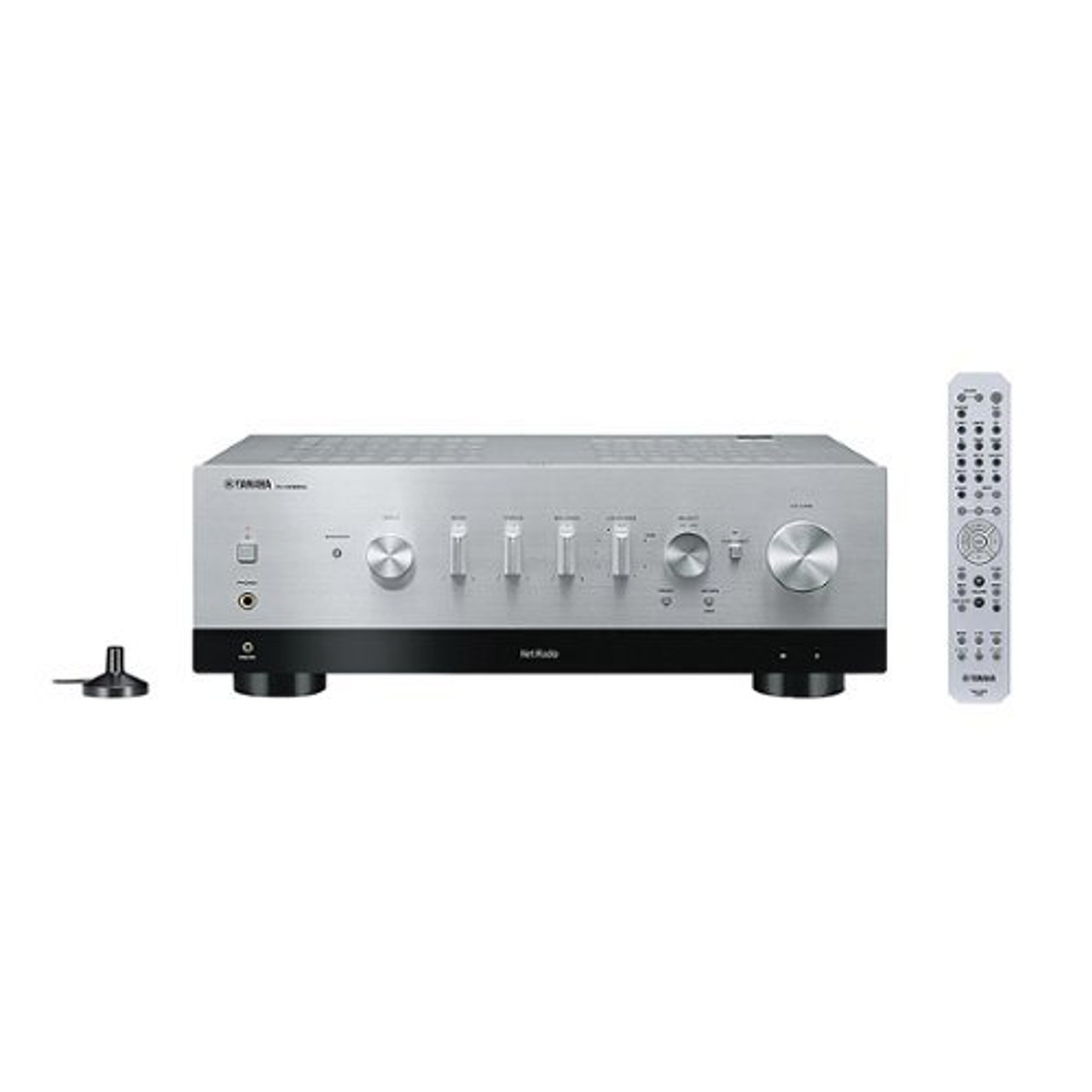 Yamaha - Bluetooth 240-Watt-Continuous-Power 2.0-Channel Network Stereo Receiver with Remote, R-N1000A - Silver
