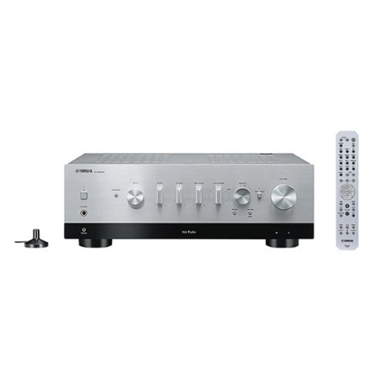 Yamaha - Bluetooth 240-Watt-Continuous-Power 2.0-Channel Network Stereo Receiver with Remote, R-N800A - Silver