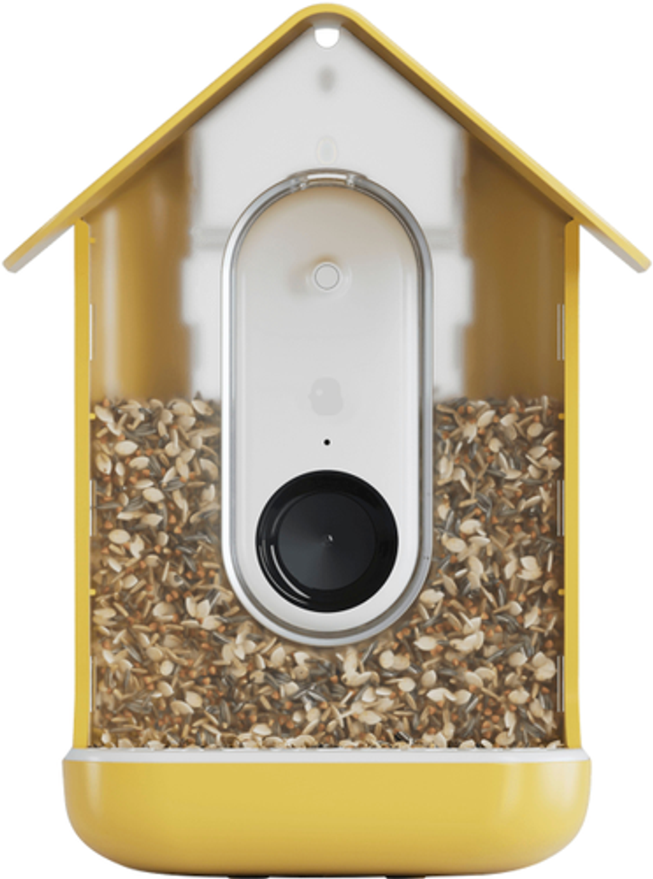 Bird Buddy - Smart Bird Feeder with Solar Roof - Yellow