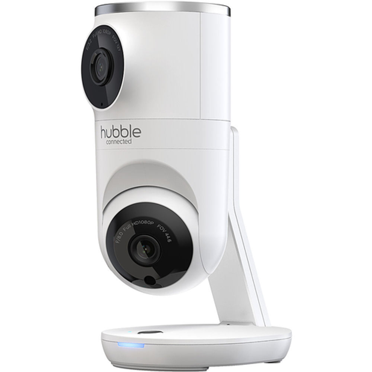 Hubble Connected Nursery Pal Dual Vision Smart Camera Wi-Fi Baby Monitor with AI Motion Tracking in White - White