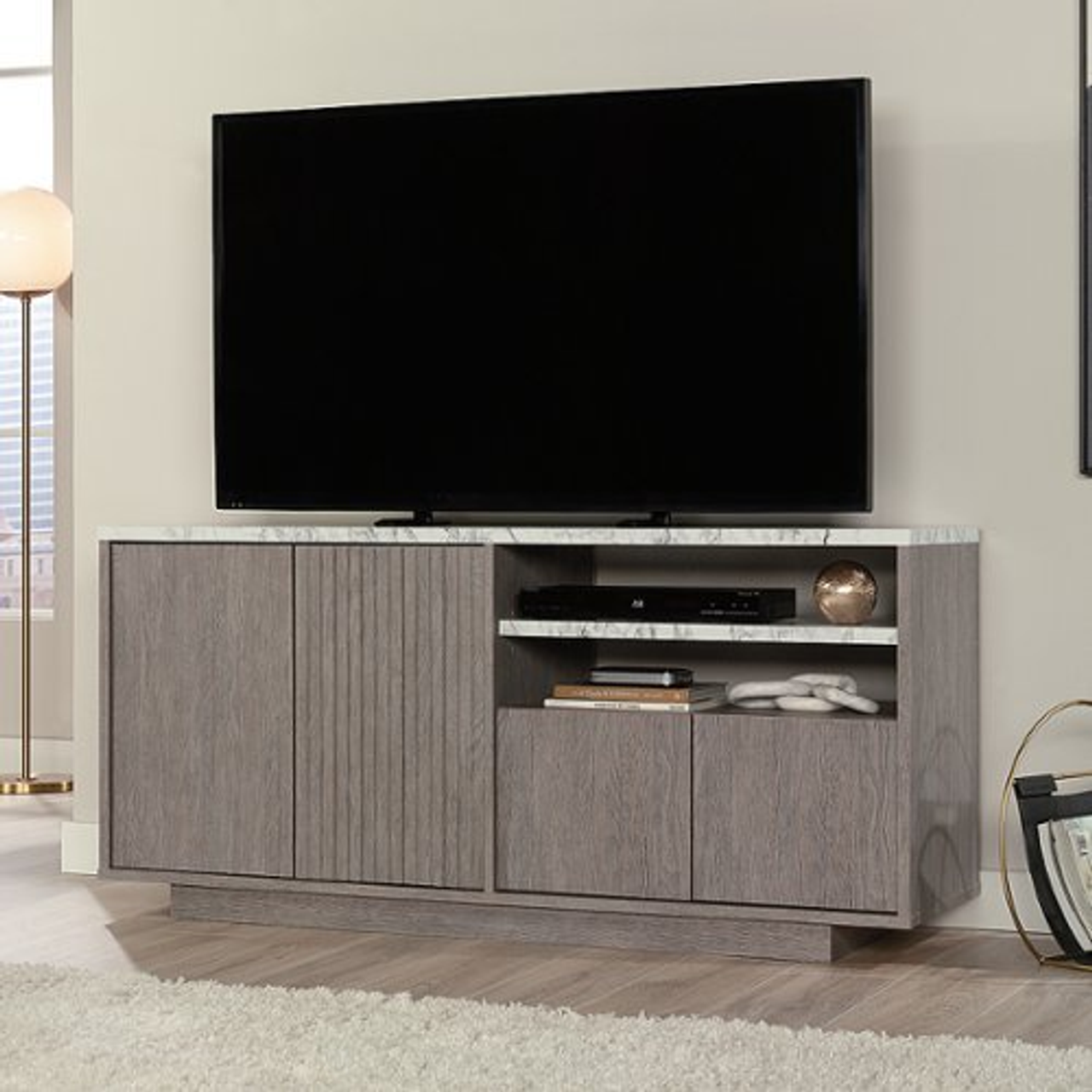 Sauder - East Rock Credenza Ao - Ashen Oak