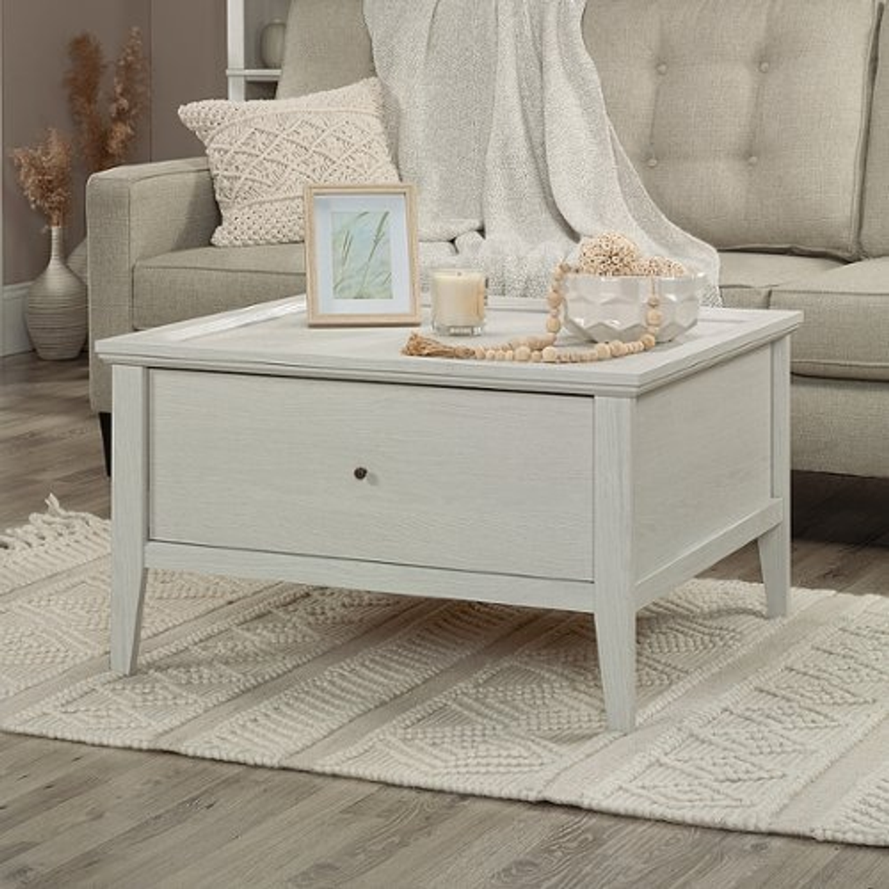 Sauder - Larkin Ledge Storage Coffee Table Go - Glacier Oak