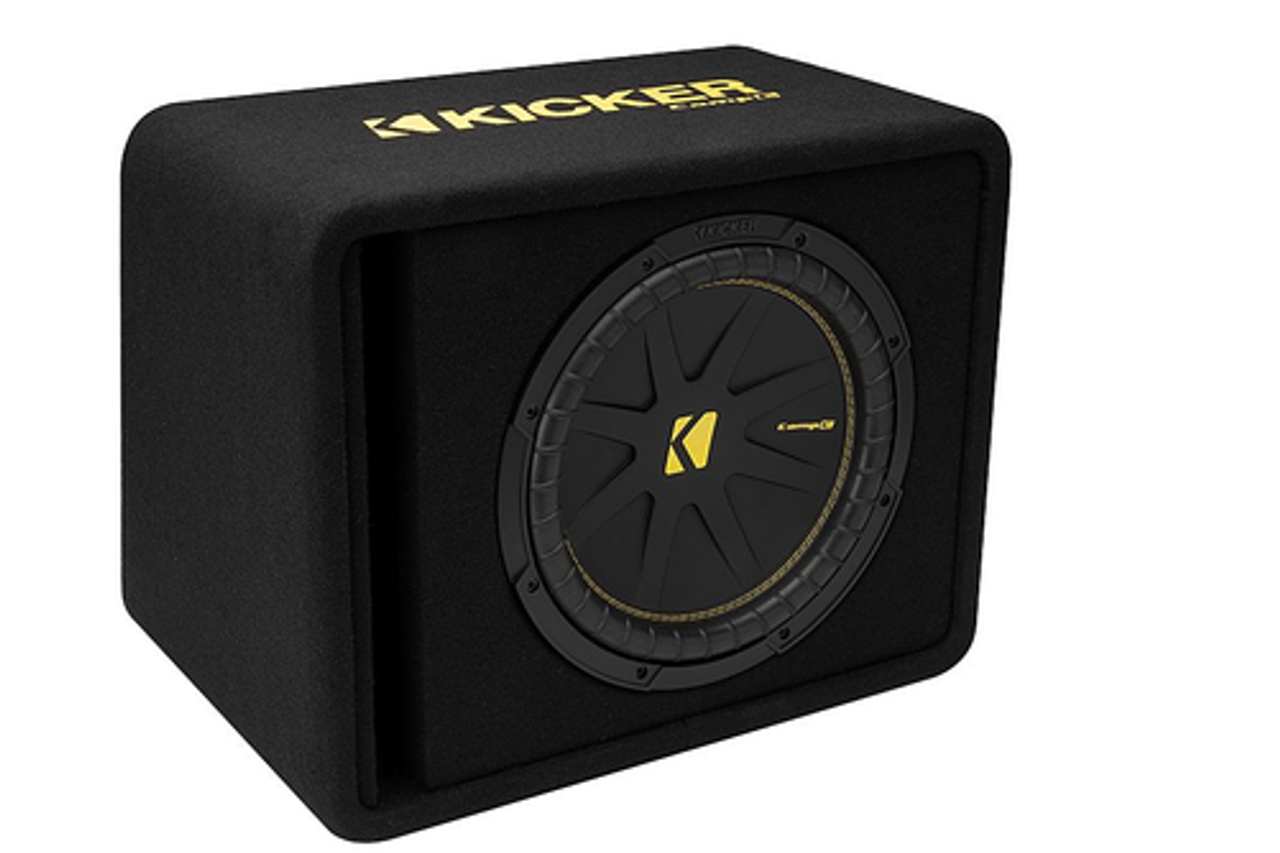 KICKER - CompC 12" Loaded Enclosures Single-Voice-Coil 2-Ohm Subwoofer - Black