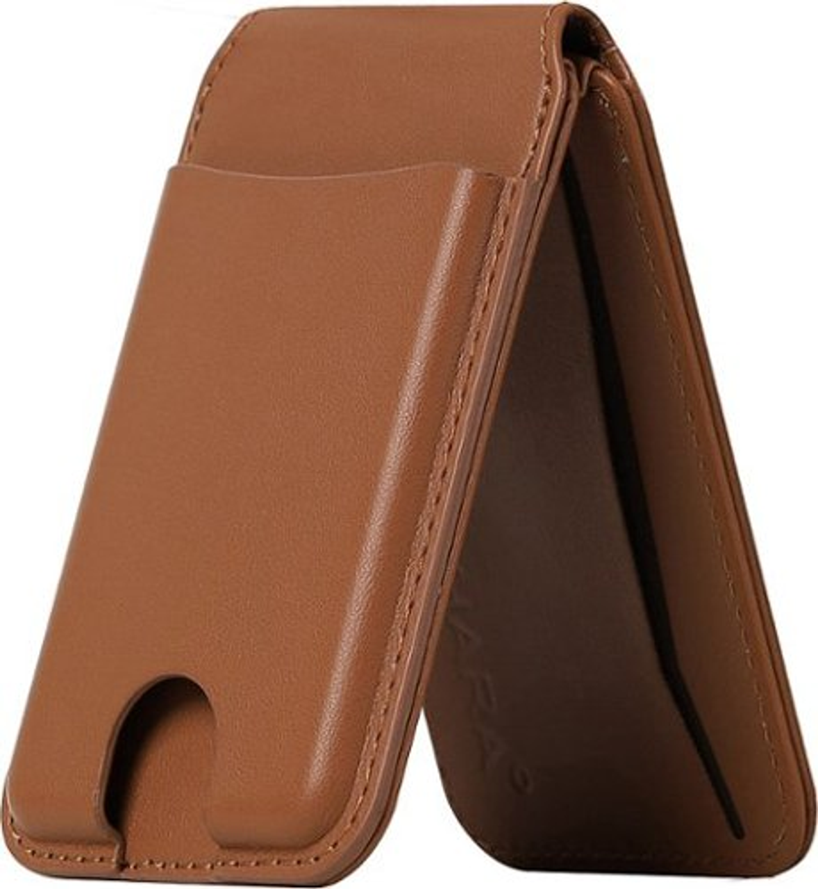 SaharaCase - Genuine Leather Wallet Case with Magsafe for Apple iPhone - Brown