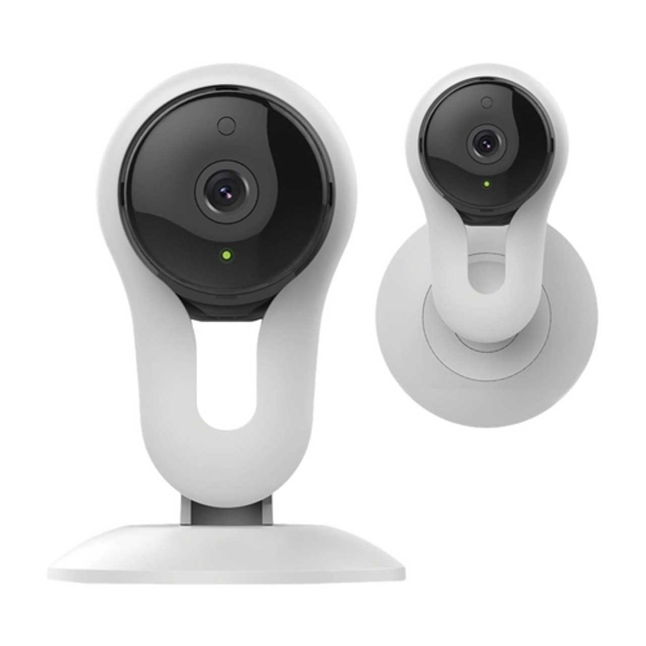 Geeni - Aware Indoor Wi-Fi Wireless Network Surveillance Camera (2-Pack) - Black/White