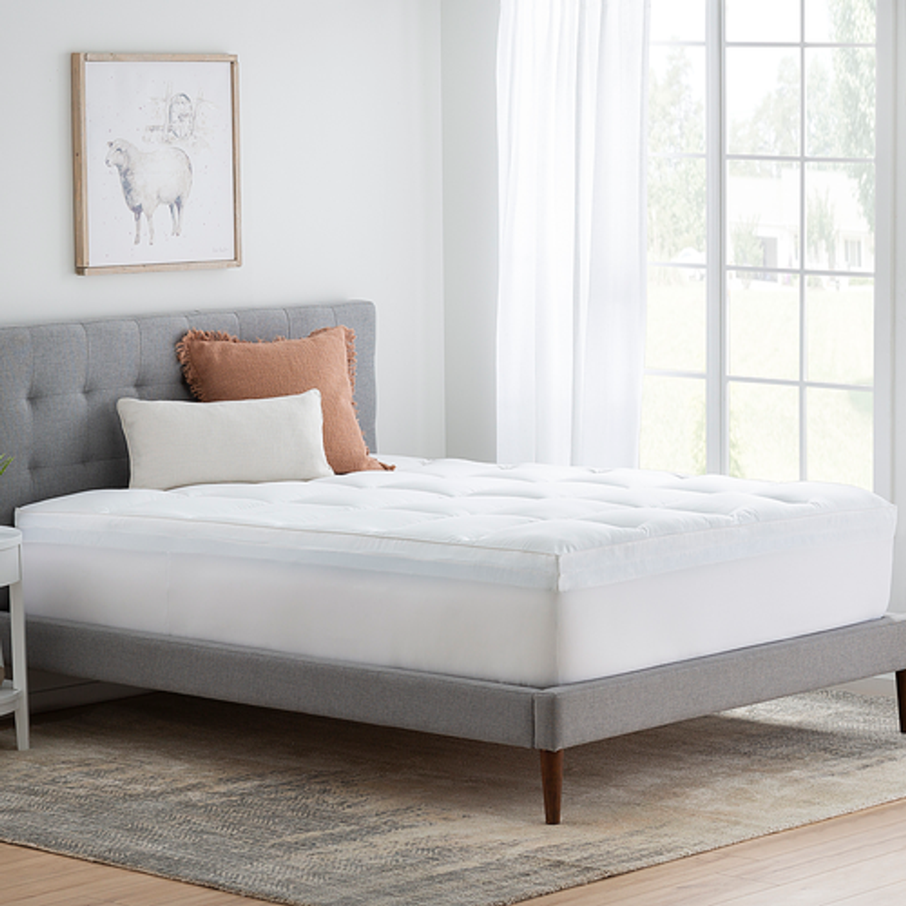 Brookside - 4" Full Down Alternative Mattress Topper - White