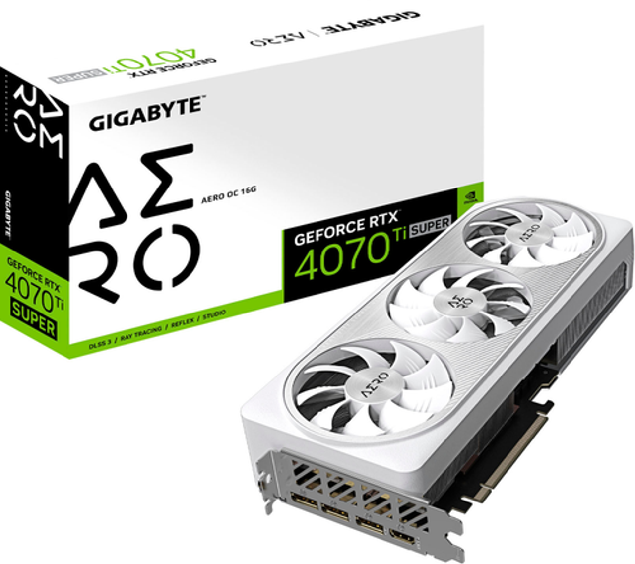 GIGABYTE - NVIDIA GeForce RTX 4070 Ti SUPER Aero OC 16GB GDDR6X PCI Express 4.0 Graphics Card - White