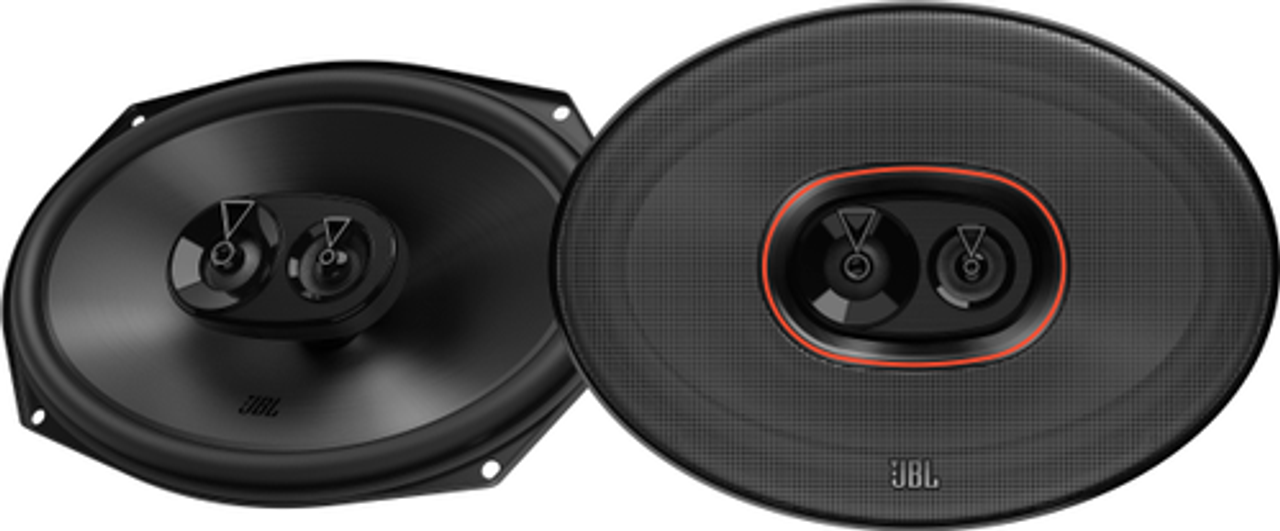 JBL - 6” x 9” Three-way car audio speaker - Black