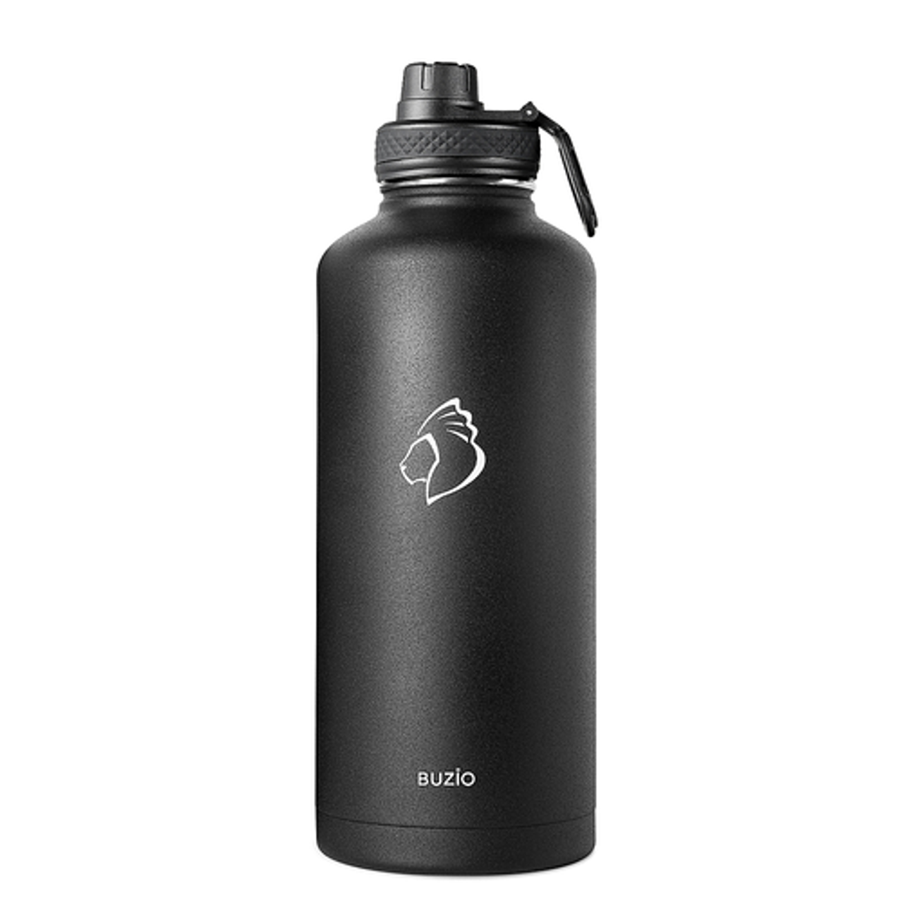 Buzio - 87oz Insulated Water Bottle with Straw Lid and Spout Lid - Black