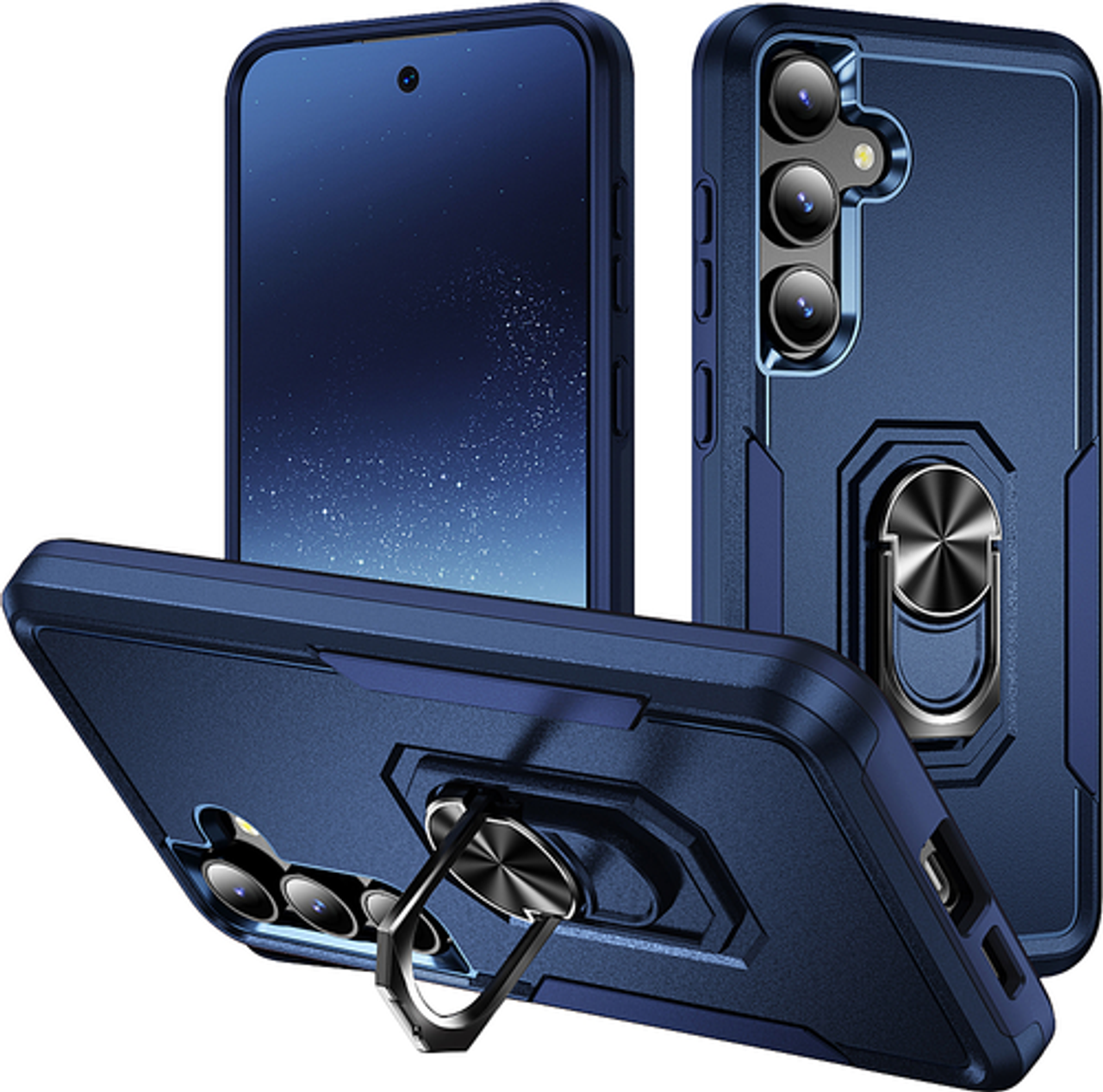 SaharaCase - ArmorPro Kickstand Case for Samsung Galaxy S24+ - Navy Blue