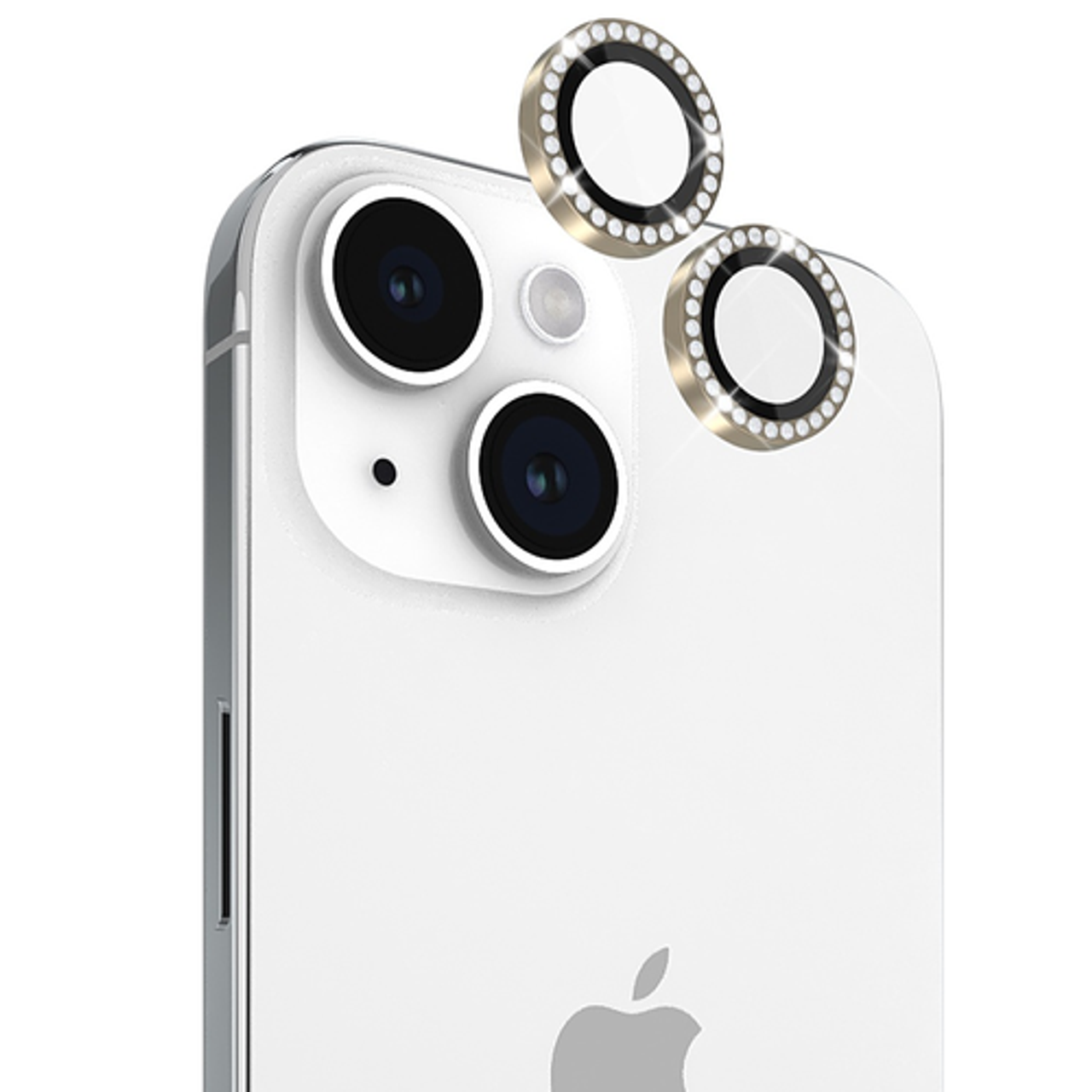 kate spade new york - Aluminum Ring Lens Protectors for Apple iPhone 15 and 15 Plus - Set in Stone Gold