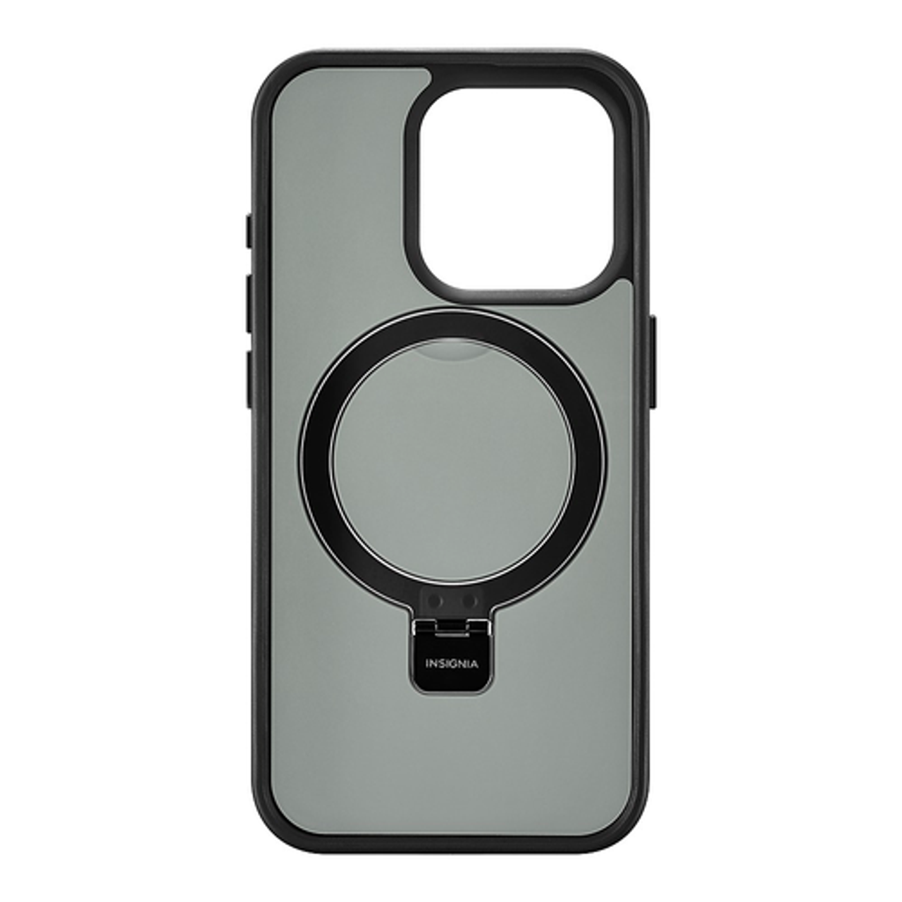 Insignia™ - Hard-Shell Case with MagSafe Kickstand for iPhone 15 Pro - Black