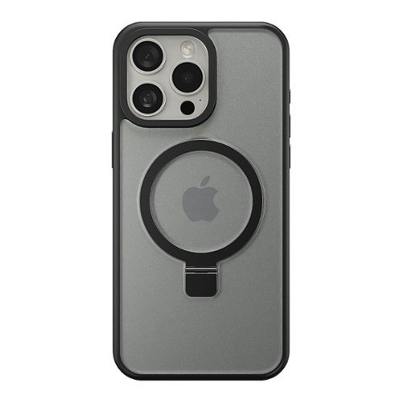Insignia™ - Hard-Shell Case with MagSafe Kickstand for iPhone 15 Pro Max - Black