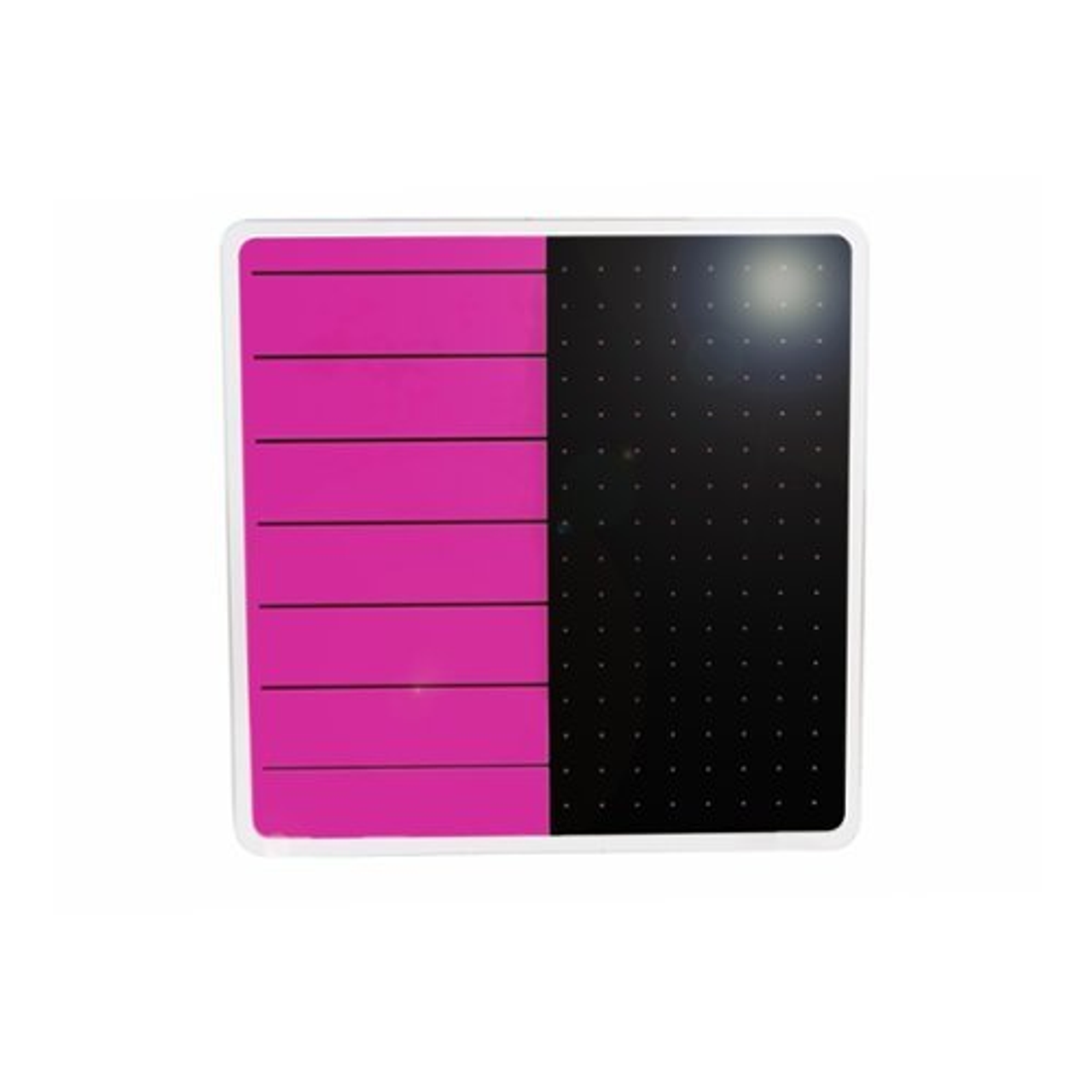 Floortex Glass Magnetic Planning Board 14" x 14" in Violet & Black - Violet