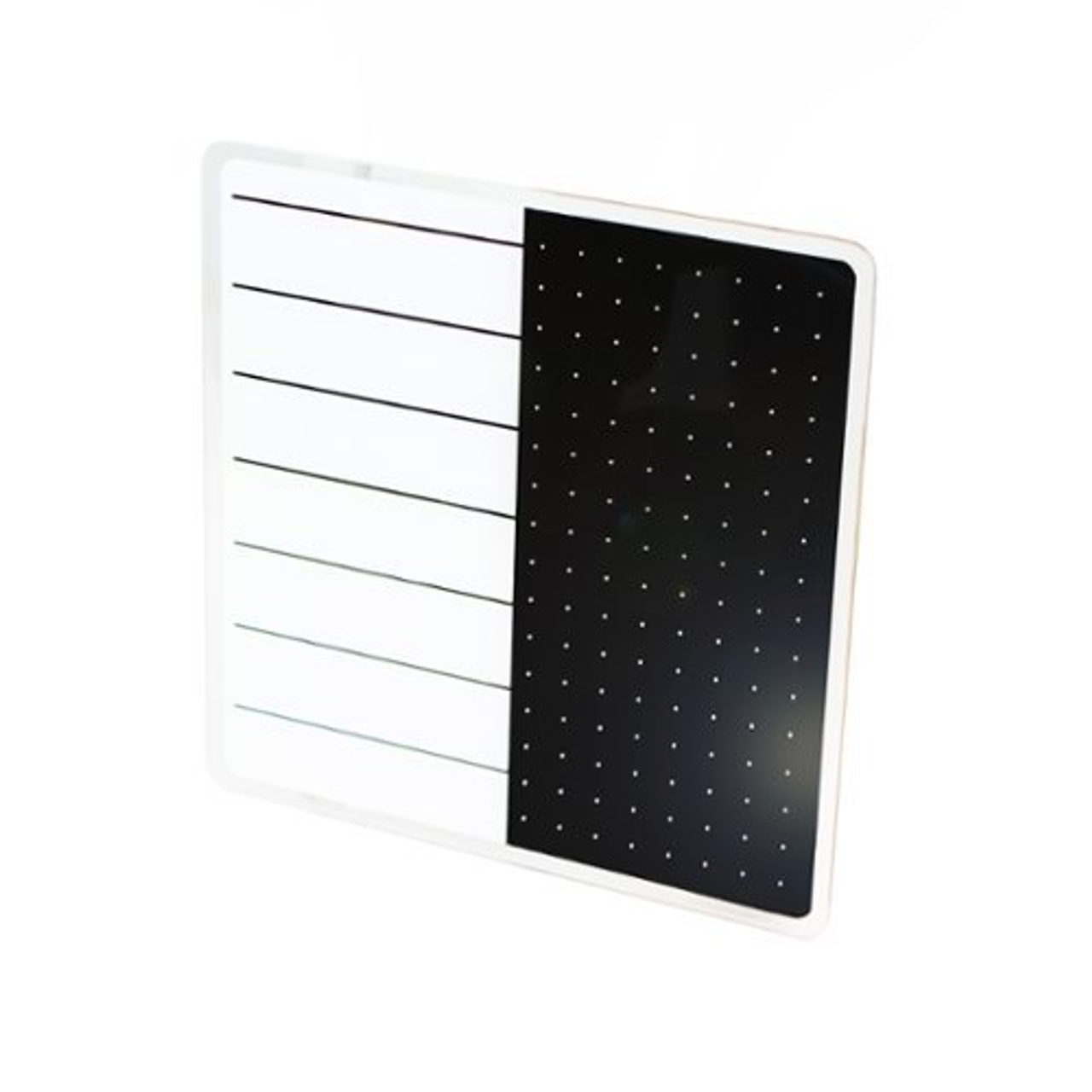 Floortex Glass Magnetic Planning Board 14" x 14" in White & Black - White