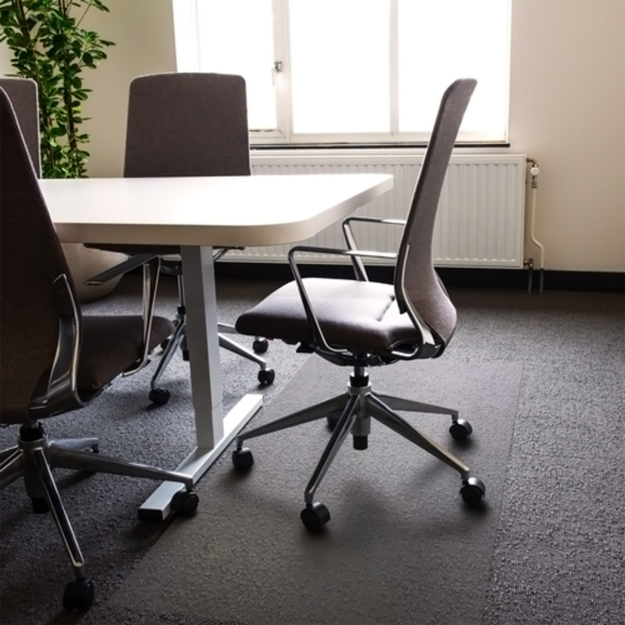 Floortex Executive XXL Polycarbonate Floor Protector 60" x 118" for Carpet - Clear