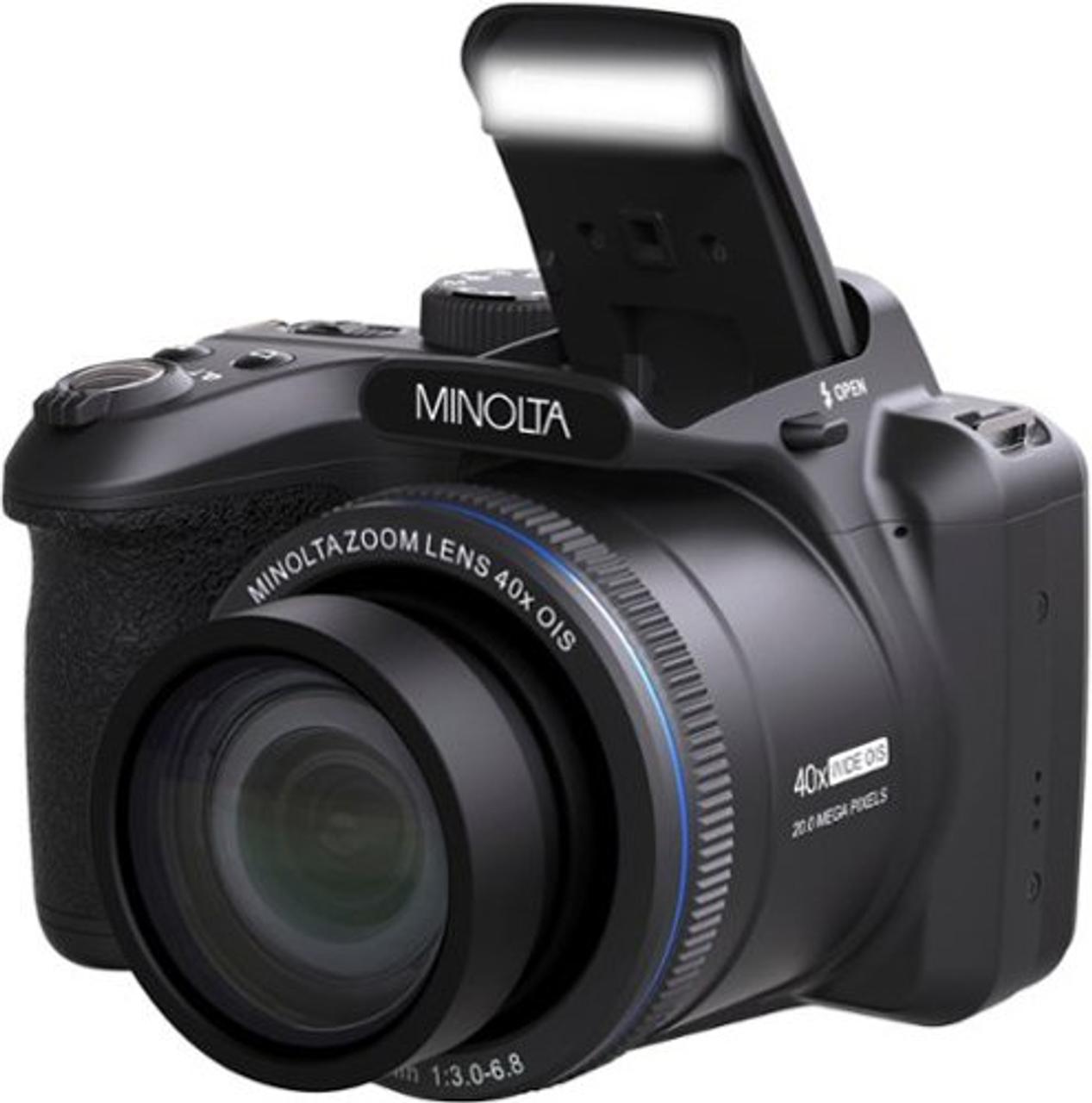 Minolta - ProShot MN40Z 20.0 Megapixel Digital Camera - Black