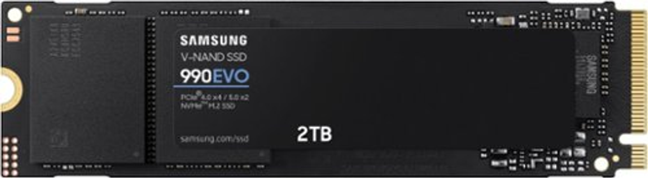 Samsung - 990 EVO SSD 2TB, PCIe 5.0 x2 M.2 2280, Speeds Up to 5,000MB/s