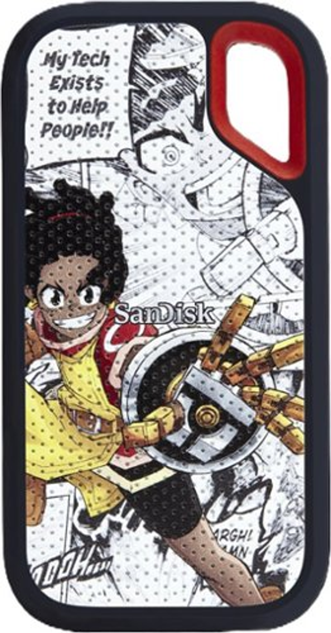 SanDisk - Extreme Portable 1TB External SSD Afrofuturism Edition - Black