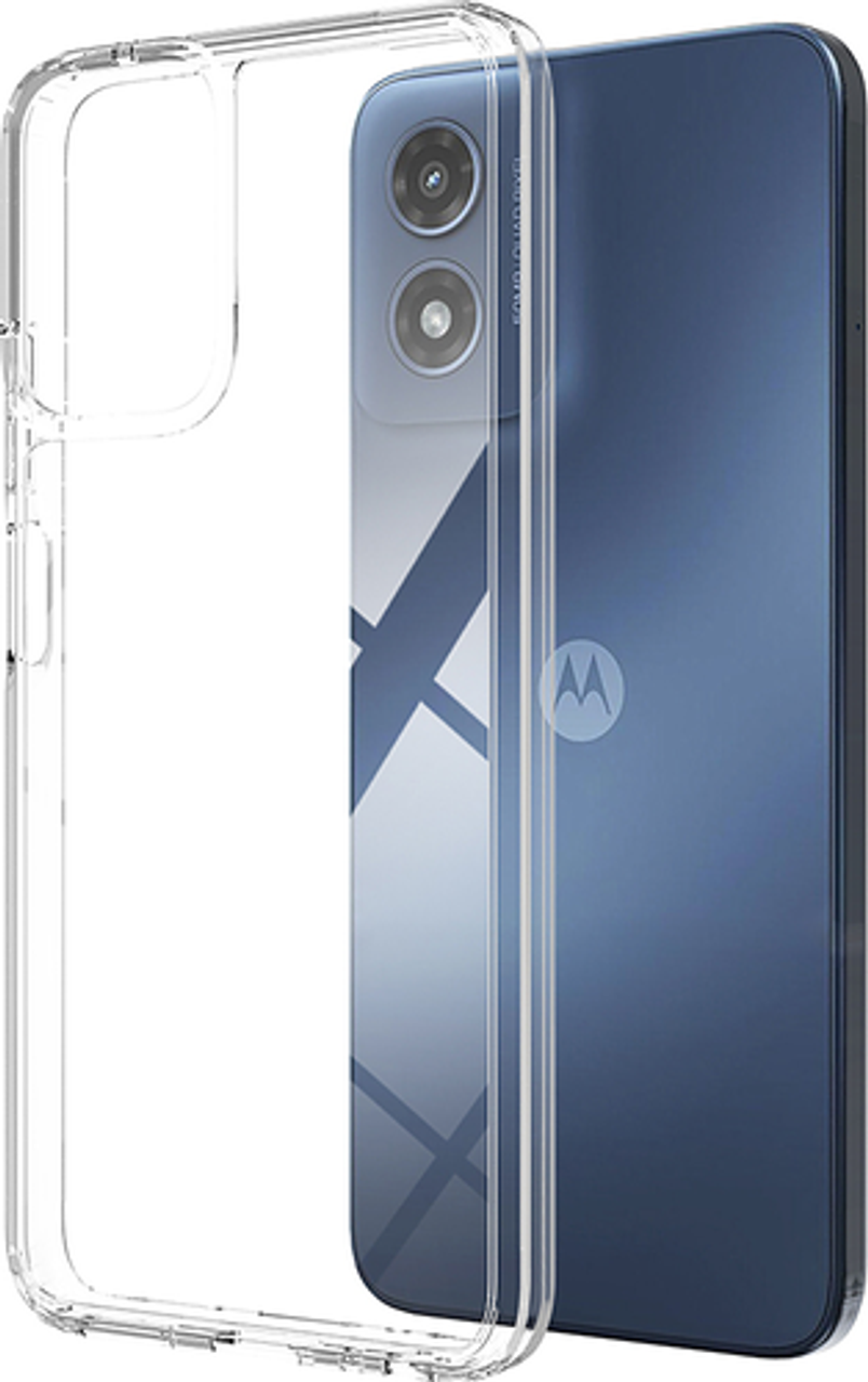 SaharaCase - Hybrid-Flex Hard Shell Series Case for Motorola Moto G Play (2024) - Clear