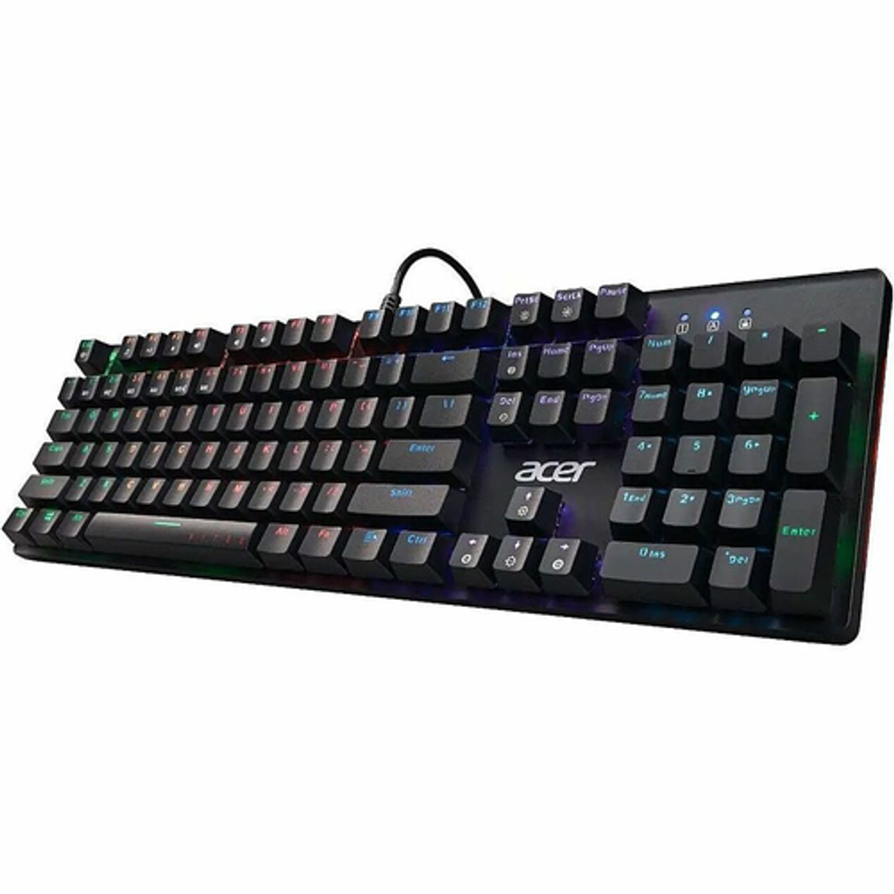 Acer - Nitro NKW202 Ergonomic Full-size Wired Mechanical Gaming Keyboard - Black