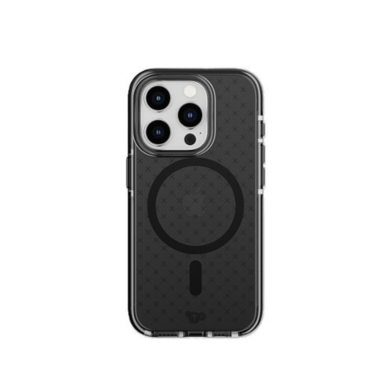 Tech21 - EvoCheck Case with MagSafe for Apple iPhone 15 Pro - Smokey/Black