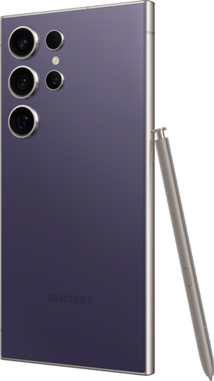 Samsung - Geek Squad Certified Refurbished Galaxy S24 Ultra 256GB - Titanium Violet (Verizon)