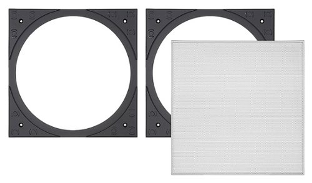 Sonance - VX6SQ-T - Visual Experience Series  6" Medium Square Adapter w/ Micro Trim Grille  (2-Pack) - Paintable White