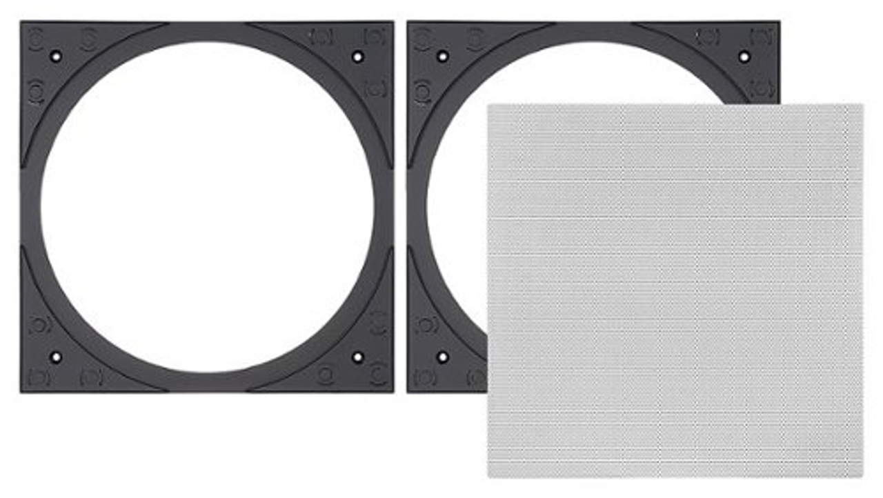 Sonance - VX6SQ-NT - Visual Experience Series  6" Medium Square Adapter w/ Trimless Grille (2-Pack) - Paintable White