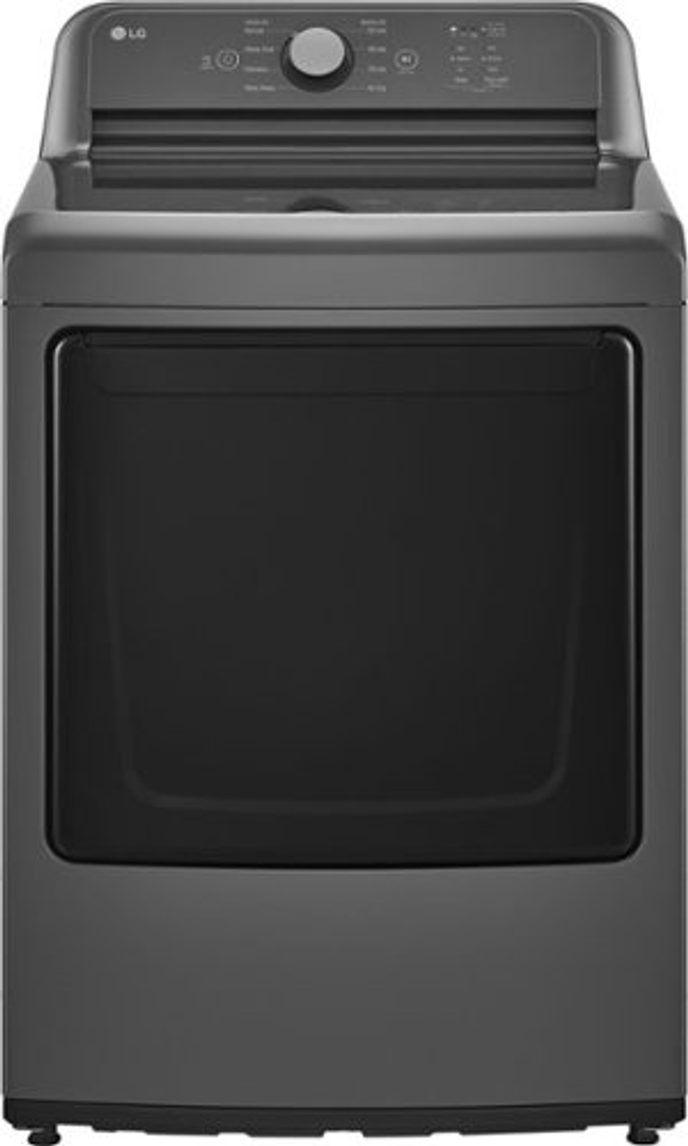 LG - 7.3 Cu. Ft. Electric Dryer with Sensor Dry - Monochrome Grey