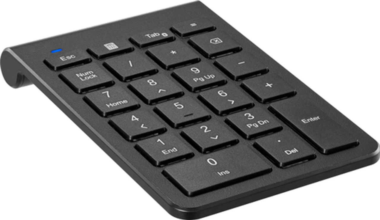 Insignia™ - 22-Key Bluetooth Scissor Switch Number Keypad for Windows, macOS, ChromeOS, iPadOS and Android - Black