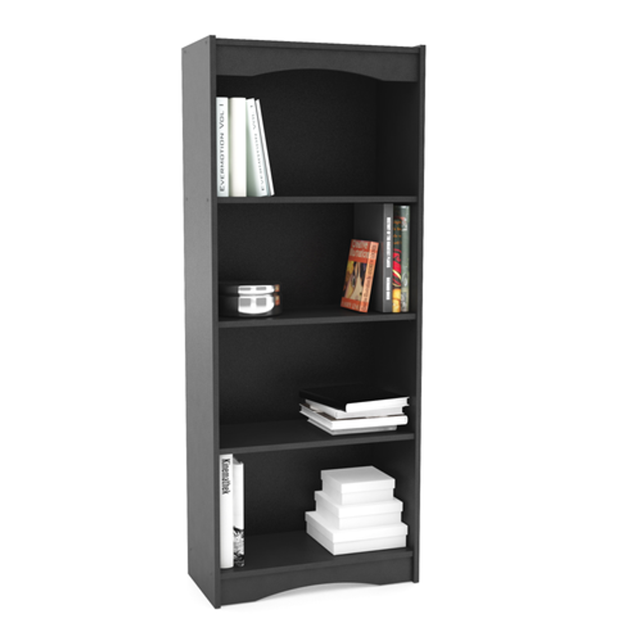 CorLiving - Hawthorne 4 Shelf Bookcase in - Black