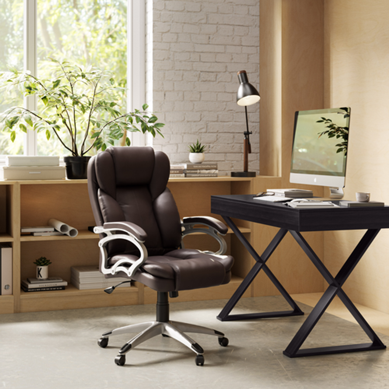 CorLiving LOF-498-O Executive Office Chair - Espresso