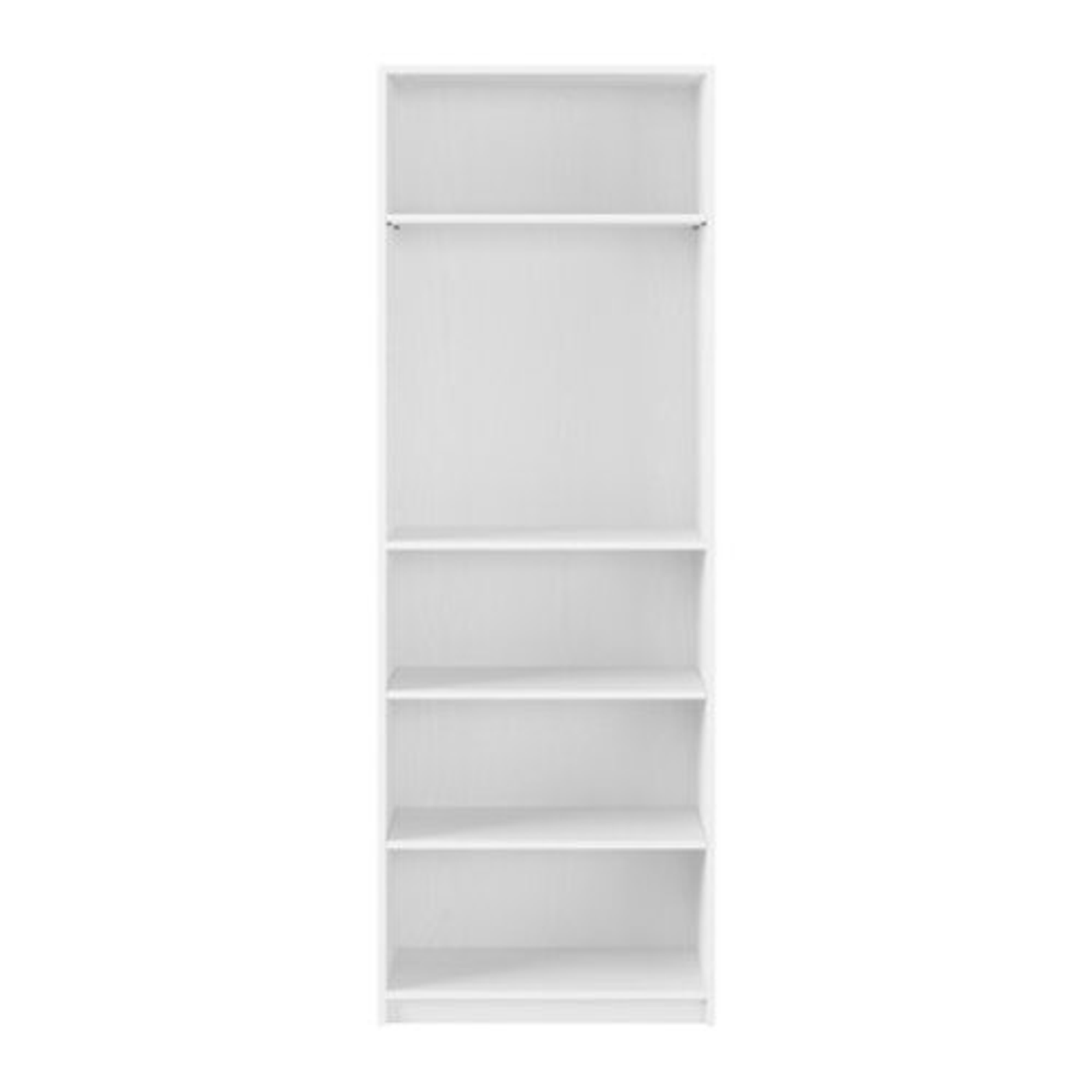 CorLiving - Teo 5-Tier Bookshelf in - White