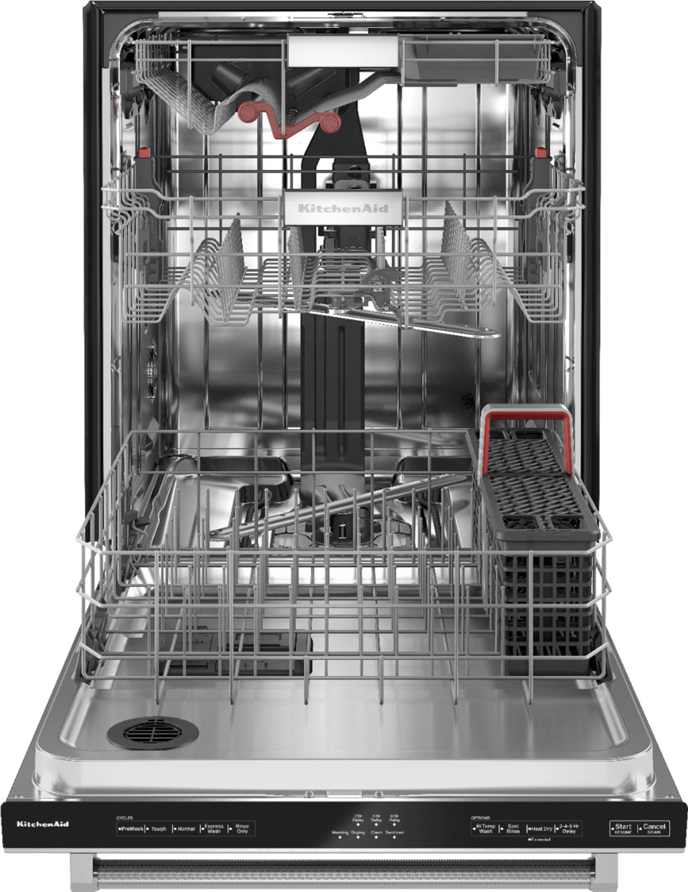 KitchenAid - Top Control Built-In Dishwasher with Stainless Steel Tub, FreeFlex™ 3rd Rack, 44dBA - Stainless Steel With PrintShield Finish