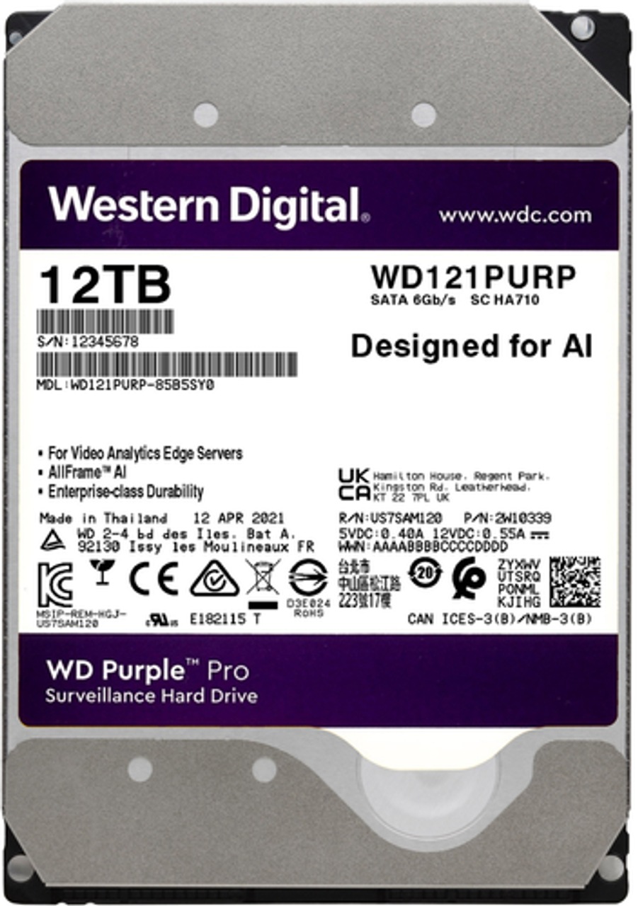 WD - Purple Pro Surveillance 12TB Internal Hard Drive