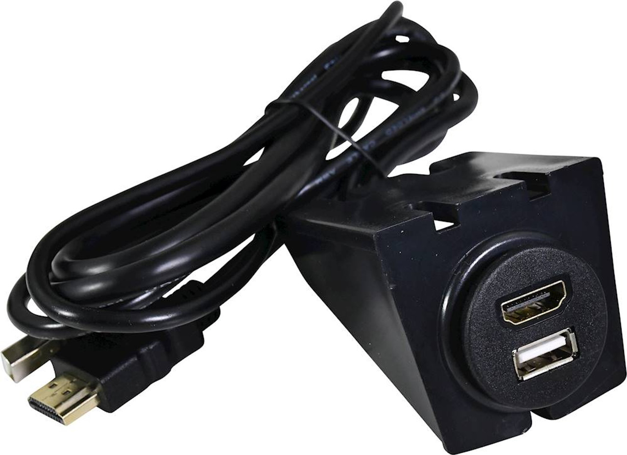 PAC - 3' Dash-Mount USB and HDMI Extension Cable - Black