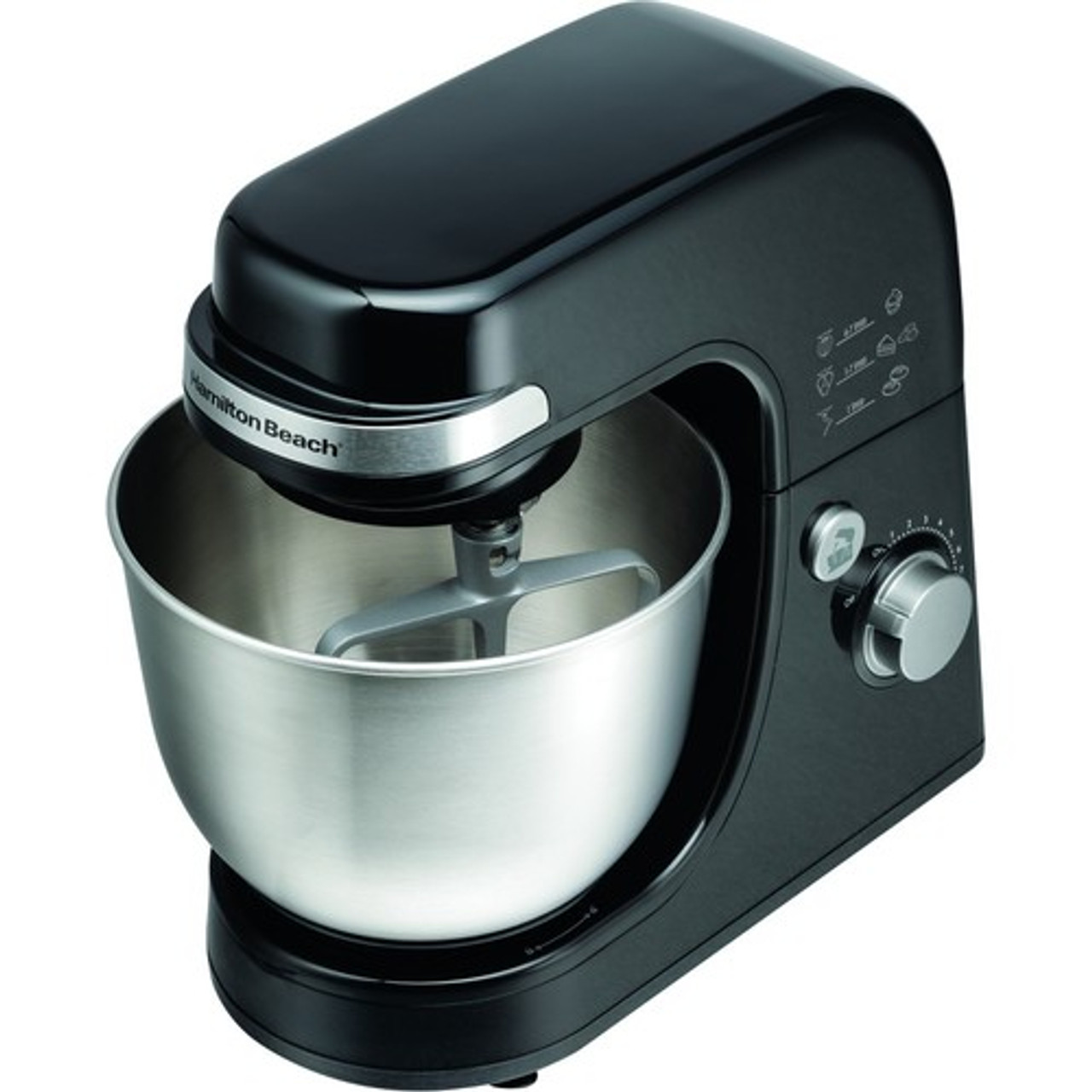 Hamilton Beach - 7-Speed Tilt-Head Stand Mixer - Black