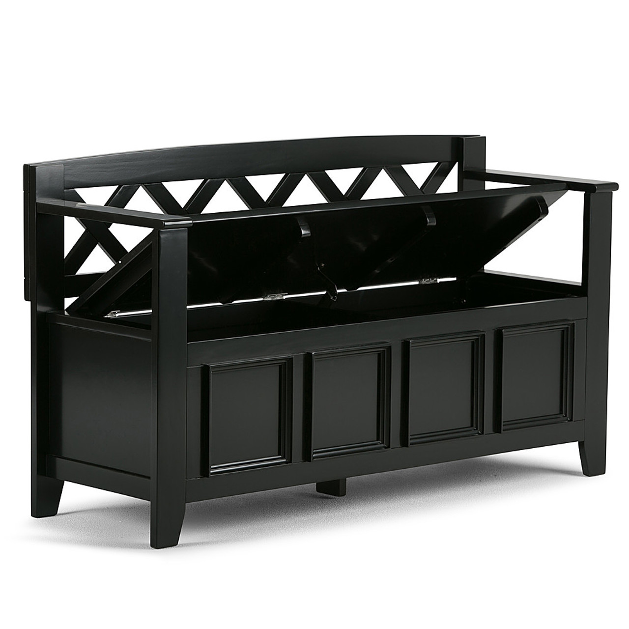 Simpli Home - Amherst Entryway Storage Bench - Black