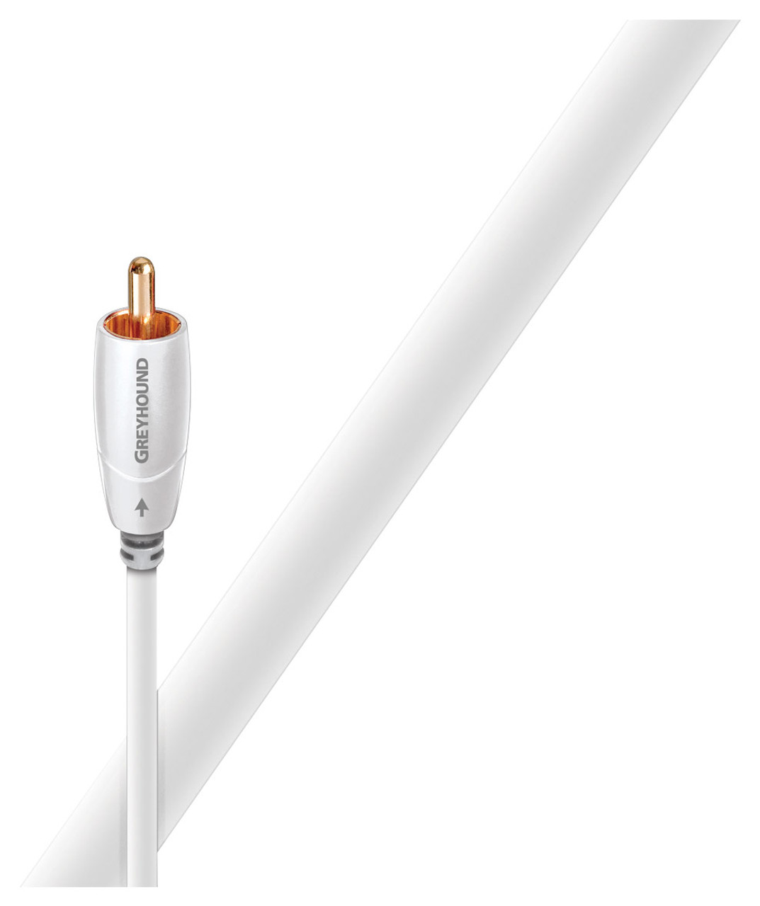 AudioQuest - 9.8' Subwoofer Cable - White/Light Gray